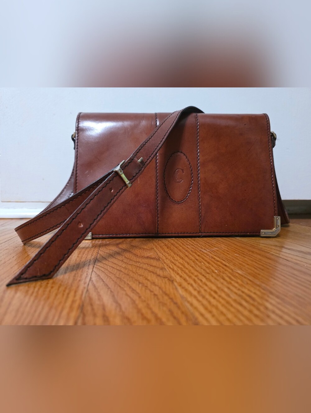 Vintage Ceancarel Cognac Bag